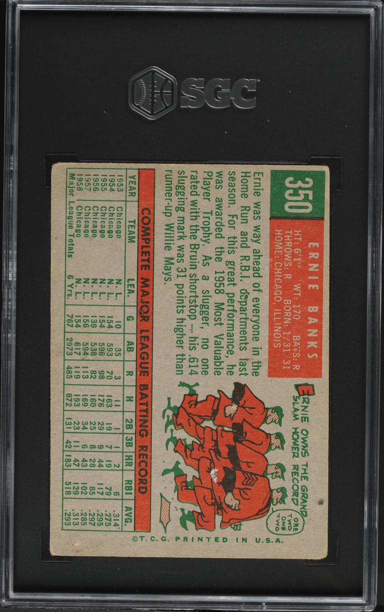 1959 Topps Ernie Banks #350 SGC 3 VG