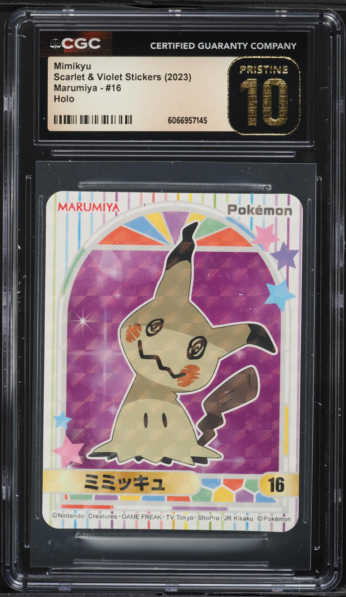 2023 Pokemon Japanese SV Stickers Marumiya Holo Mimikyu #16 CGC 10 PRISTINE on Fanatics Collect 2023 Pokemon Japanese SV Stickers Marumiya Holo Mimikyu #16 CGC 10 PRISTINE on Fanatics Collect