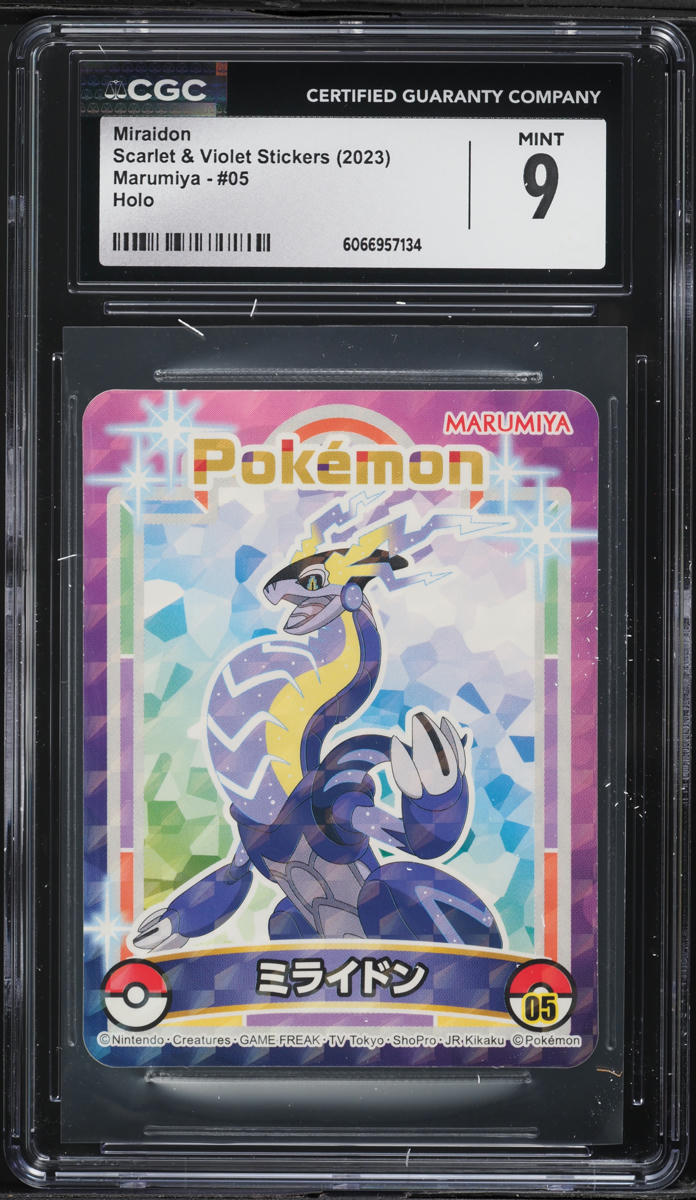 2023 Pokemon Japanese SV Stickers Marumiya Holo Miraidon #5 CGC 9 MINT
