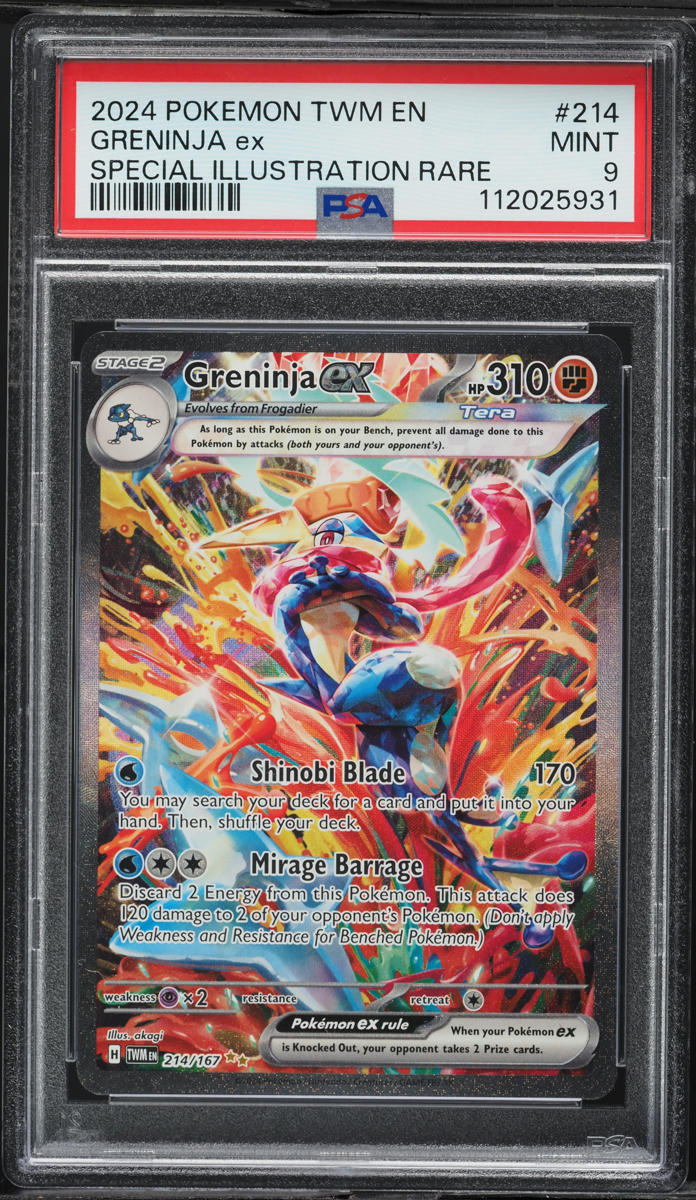 2024 Pokemon Scarlet & Violet Twilight Masquerade SIR Greninja EX #214 PSA 9 MINT