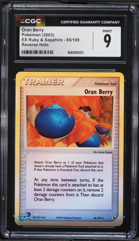 2003 Pokemon EX Ruby & Sapphire Reverse Holo Oran Berry #85 CGC 9 MINT