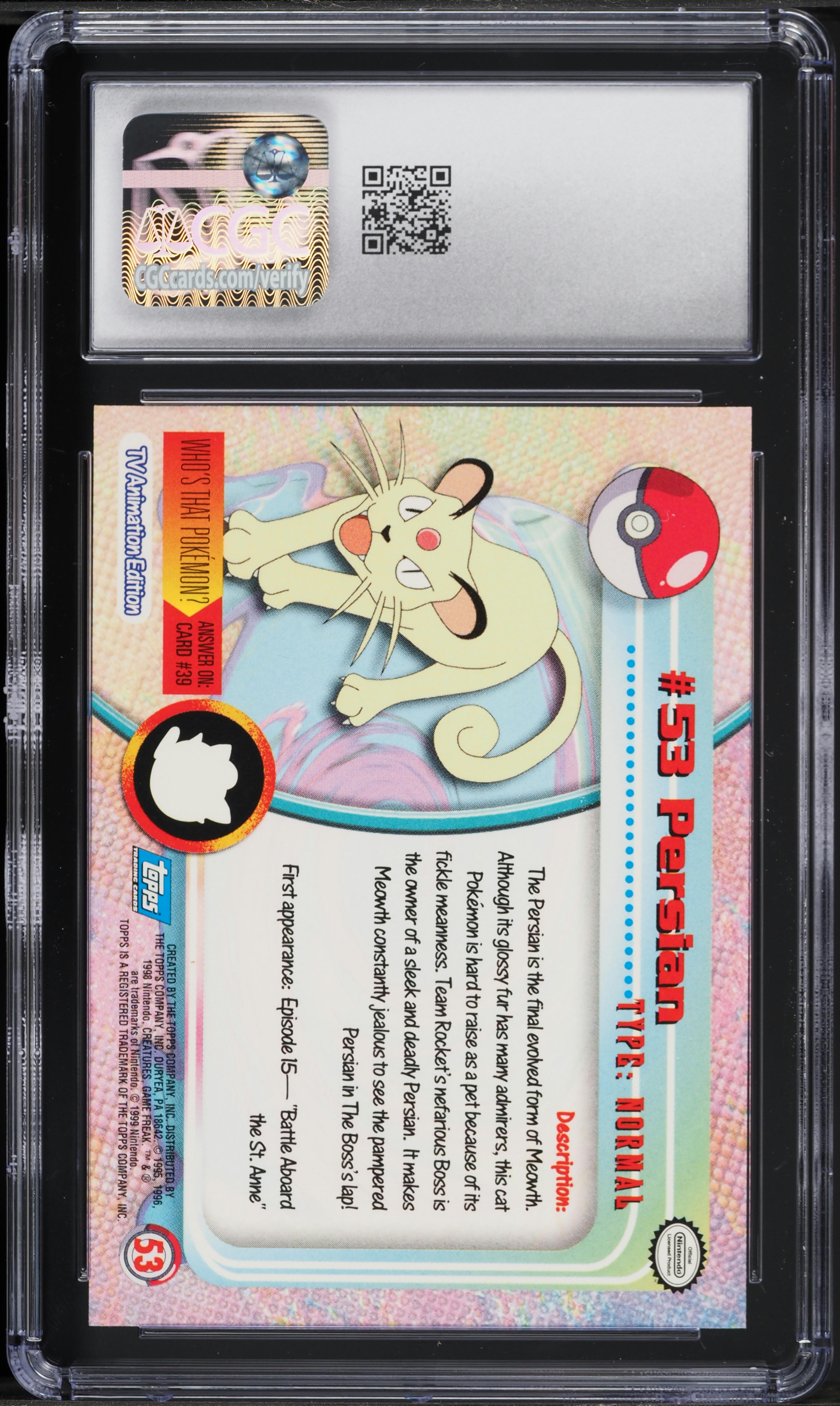1999 persian pokemon card value Dark 6/110 - Legendary Collection Reverse Holofoil discard a random card from your opponents hand. 1999 Topps Pokemon Series 1