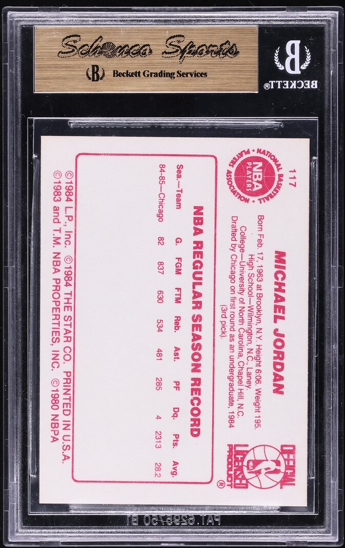 1985 Star Basketball Michael Jordan ROOKIE #117 BGS 9.5 GEM MINT