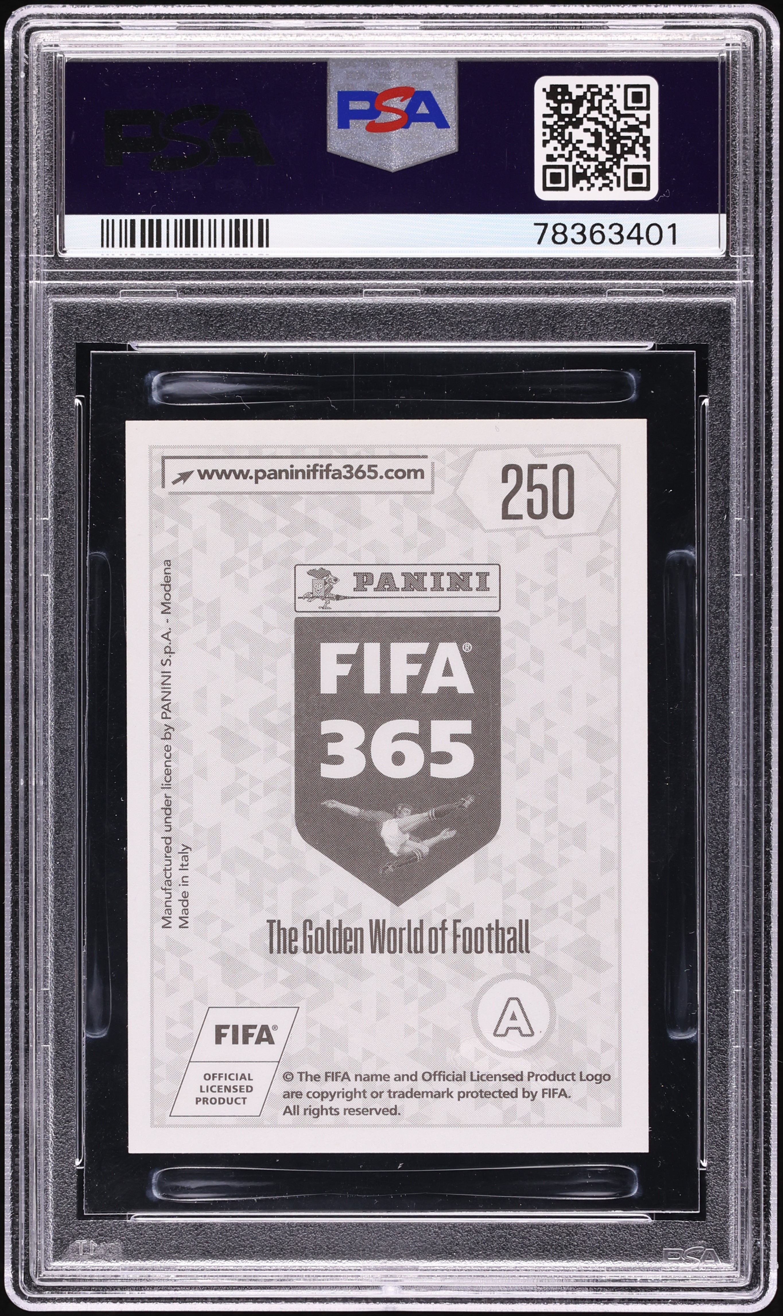 2017 Panini FIFA 365 Kylian Mbappe ROOKIE #250 PSA 9 MINT on