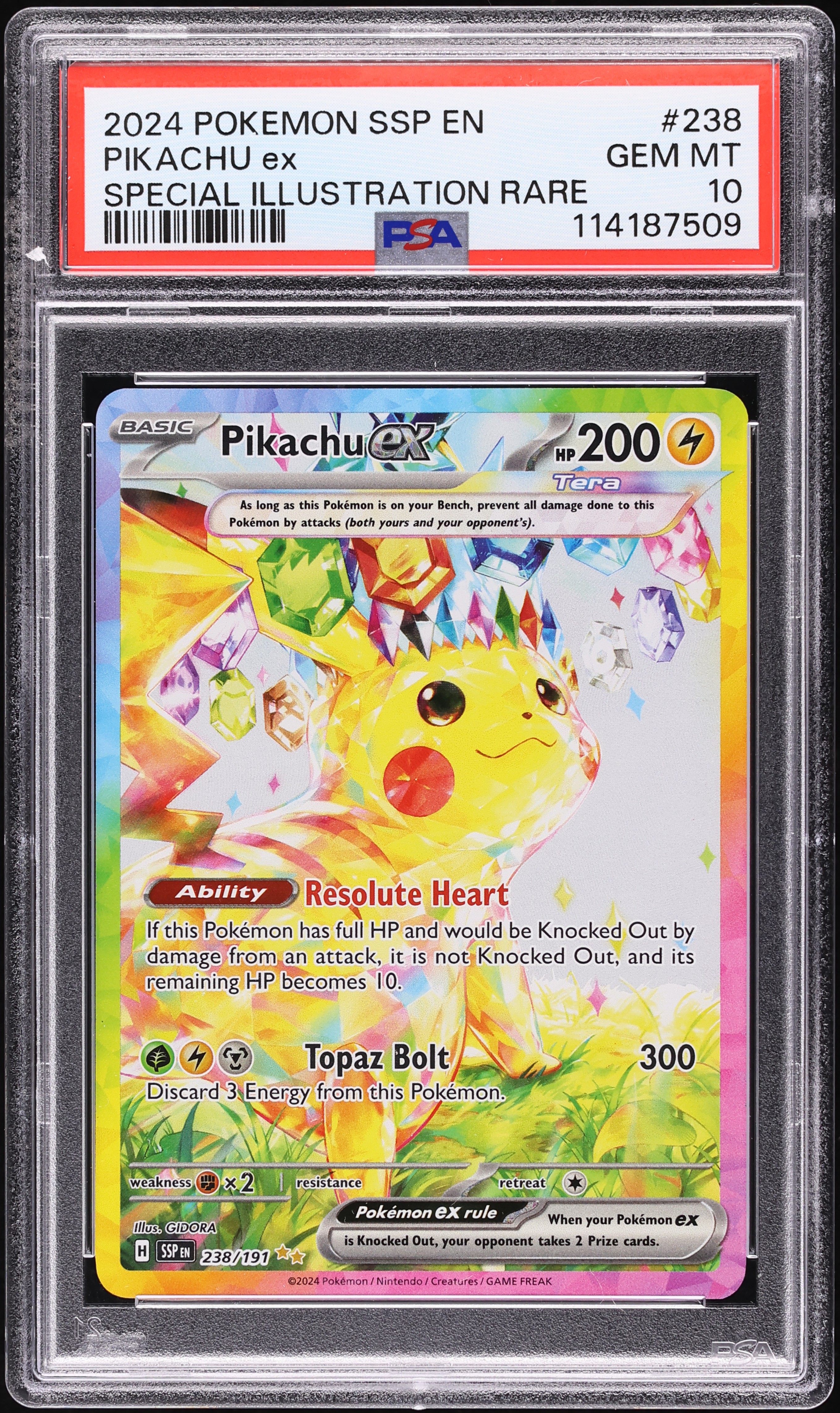 2024 Pokemon Scarlet & Violet Surging Sparks SIR Pikachu ex #238