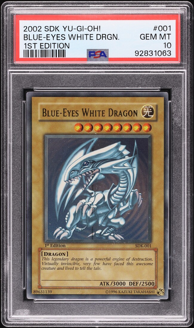 2002 Yu-Gi-Oh! Starter Deck Kaiba 1st Ed Blue-Eyes White Dragon #SDK-001 PSA 10
