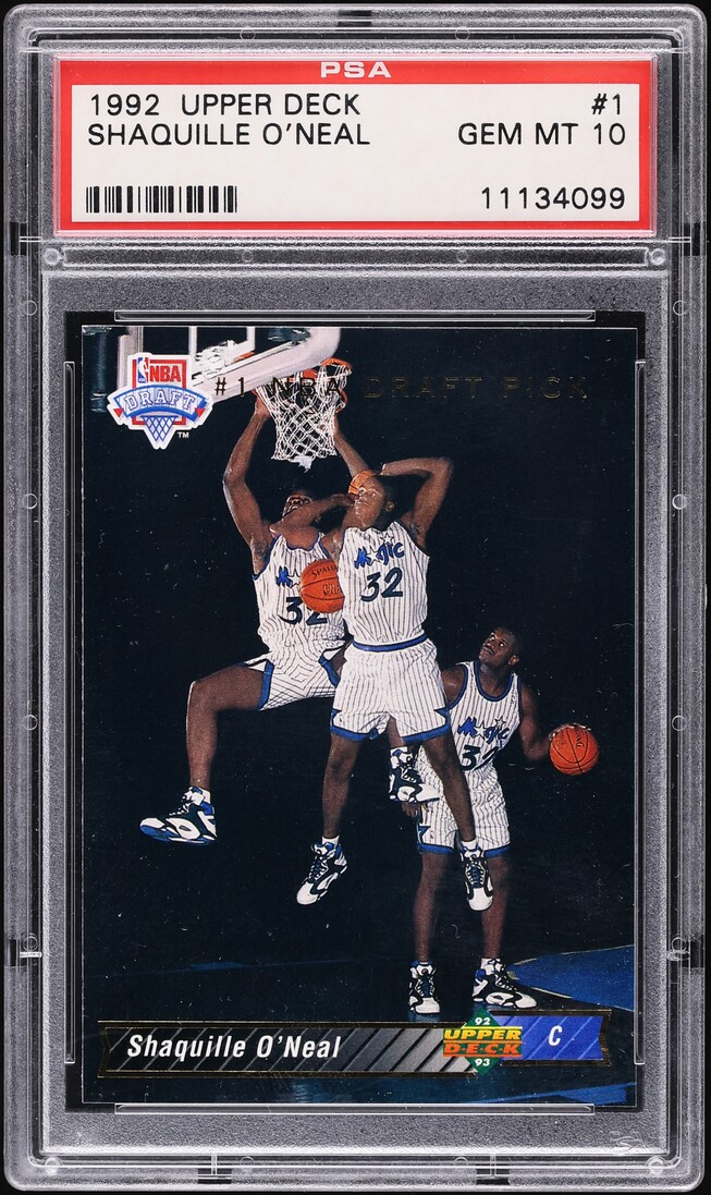 1992 Upper Deck Basketball Shaquille O'Neal ROOKIE #1 PSA 10 GEM