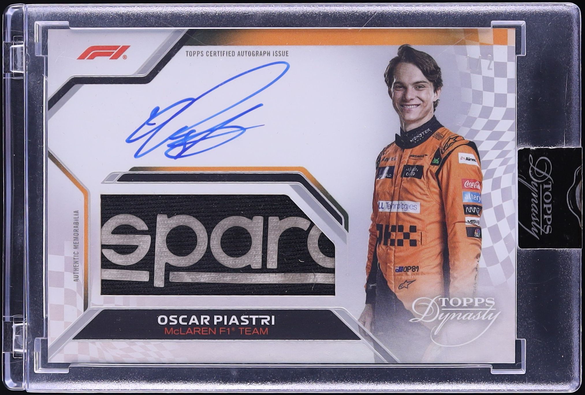 2024 Topps Dynasty Formula 1 F1 Suit Flag Oscar Piastri PATCH AUTO 