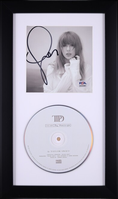 Signed Taylor Swift Framed TTPD The Manuscript CD Insert PSA AUTH