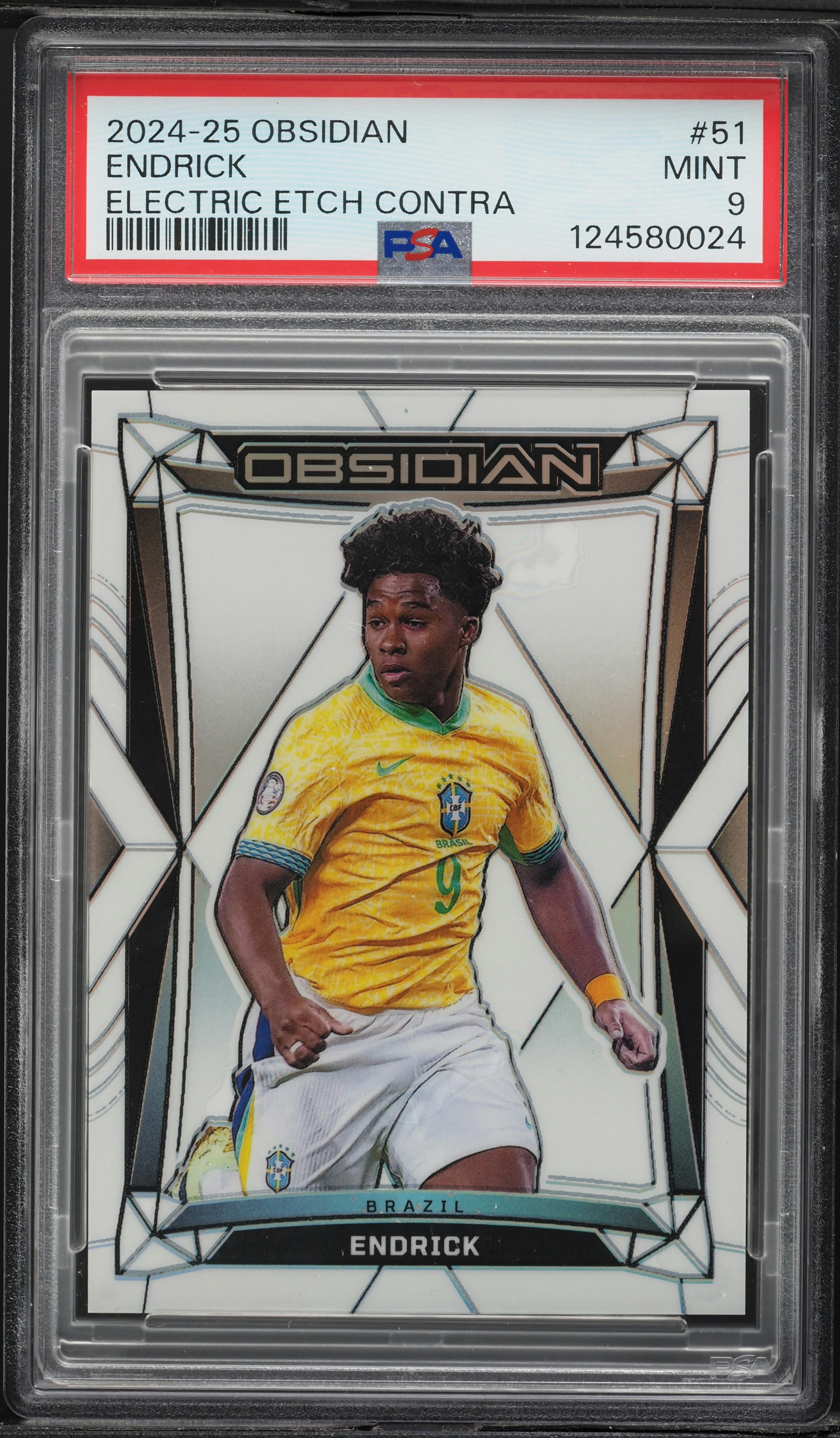 2024 Panini Obsidian Electric Etch Contra Endrick #51 PSA 9 MINT