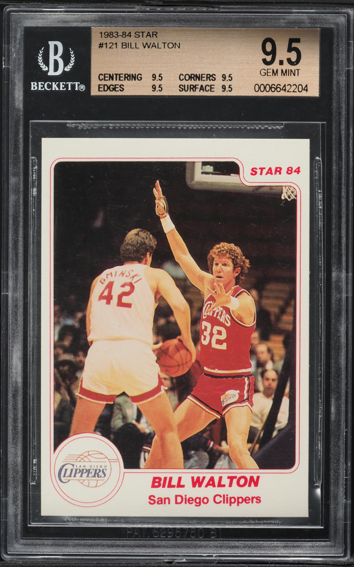 1983 Star Basketball Bill Walton #121 BGS 9.5 GEM MINT