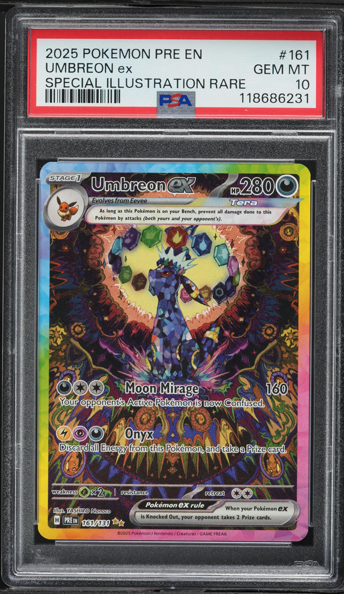 2025 Pokemon SV Prismatic Evolutions SIR Umbreon EX #161 PSA 10