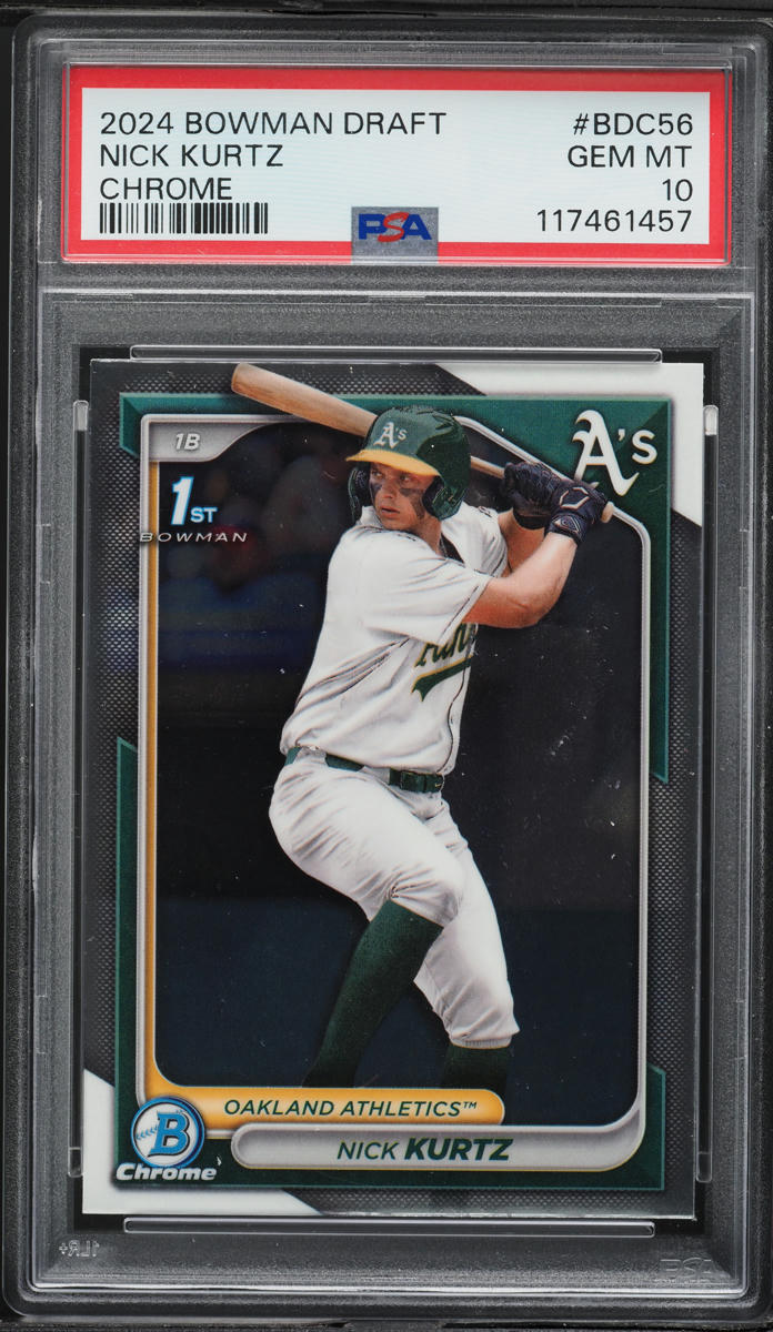 2024 Bowman Chrome Draft Nick Kurtz PROSPECT #BDC56 PSA 10 GEM MINT
