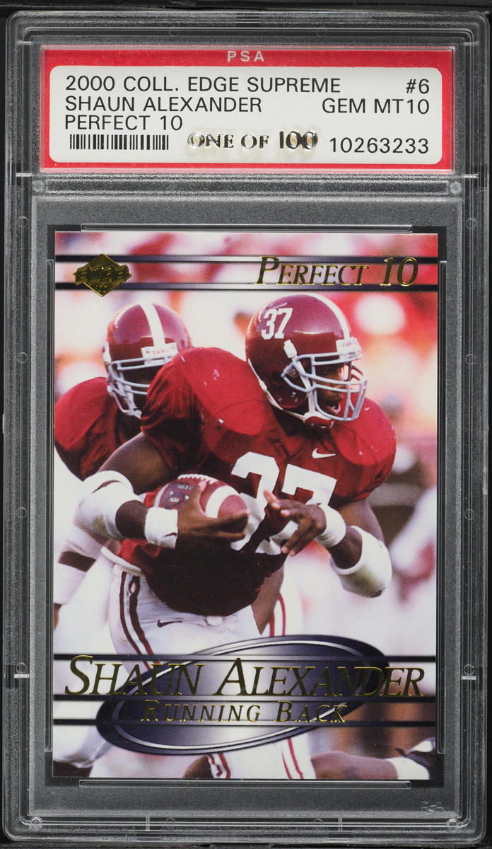 2000 Collector's Edge Supreme Shaun Alexander PERFECT 10 1/100 #6 PSA 10 GEM