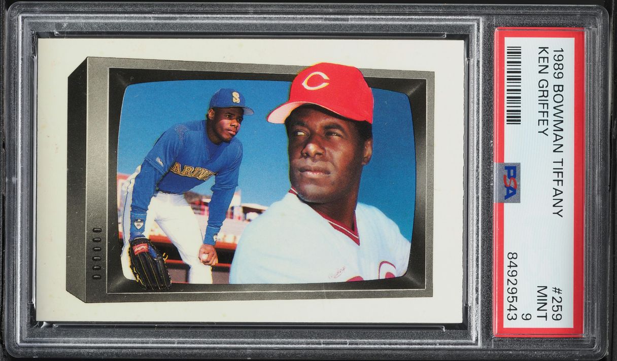 1989 Bowman Tiffany Ken Griffey Jr. & Sr. ROOKIE #259 PSA 9 MINT