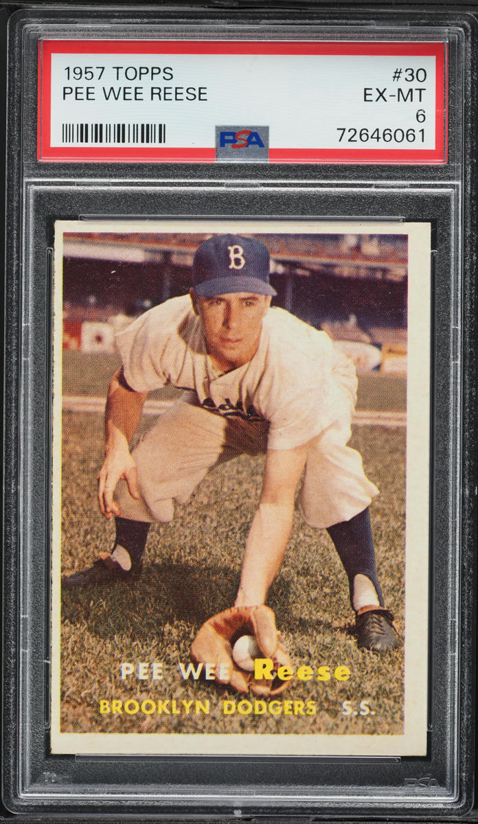 1957 Topps Pee Wee Reese #30 PSA 6 EXMT