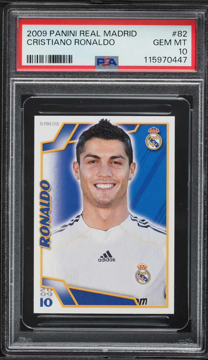 2009 Panini Real Madrid Cristiano Ronaldo #82 PSA 10 GEM MINT on
