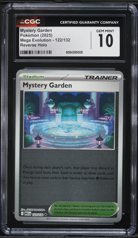 2025 Pokemon Mega Evolution Reverse Holo Mystery Garden #122 CGC 10 GEM MINT