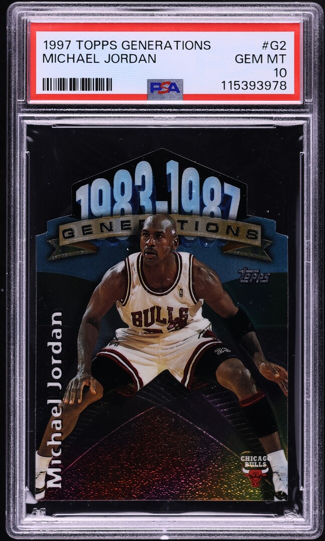 1997 Topps Generations Die-Cut Michael Jordan #G2 PSA 10 GEM MINT