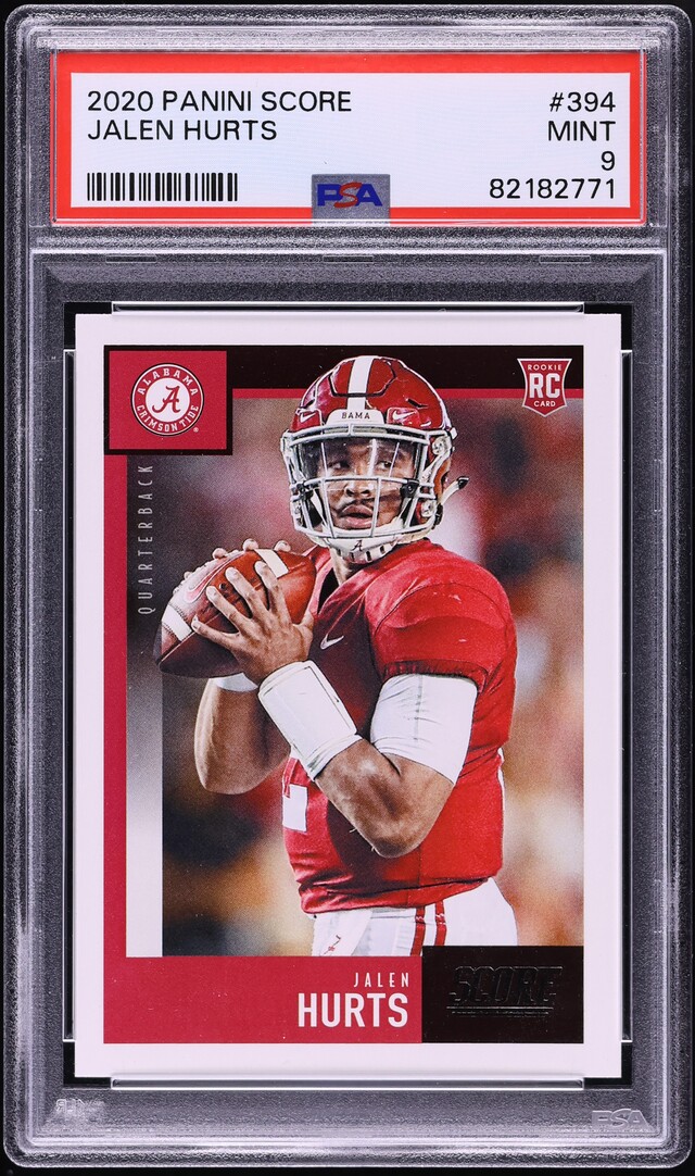2020 Score Football Jalen Hurts ROOKIE #394 PSA 9 MINT
