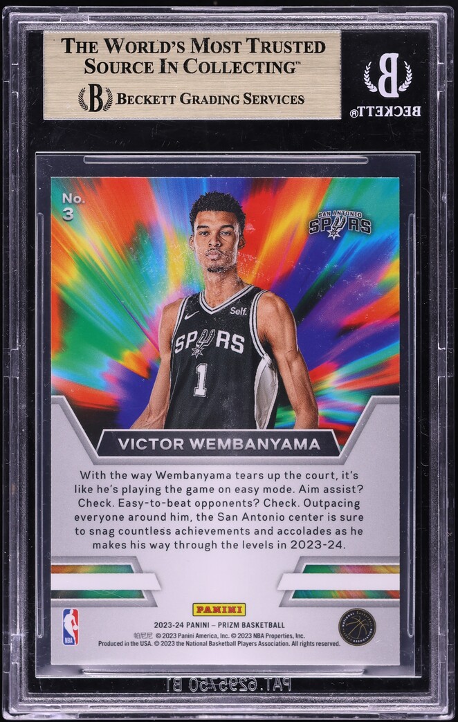 2023 Panini Prizm Instant Impact Victor Wembanyama ROOKIE #3 BGS 9.5 GEM MINT
