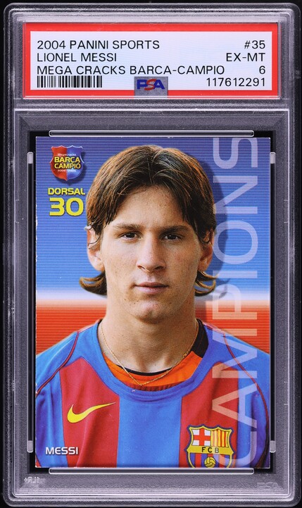 2004 Panini Sports Mega Cracks La Liga Lionel Messi ROOKIE #71 PSA