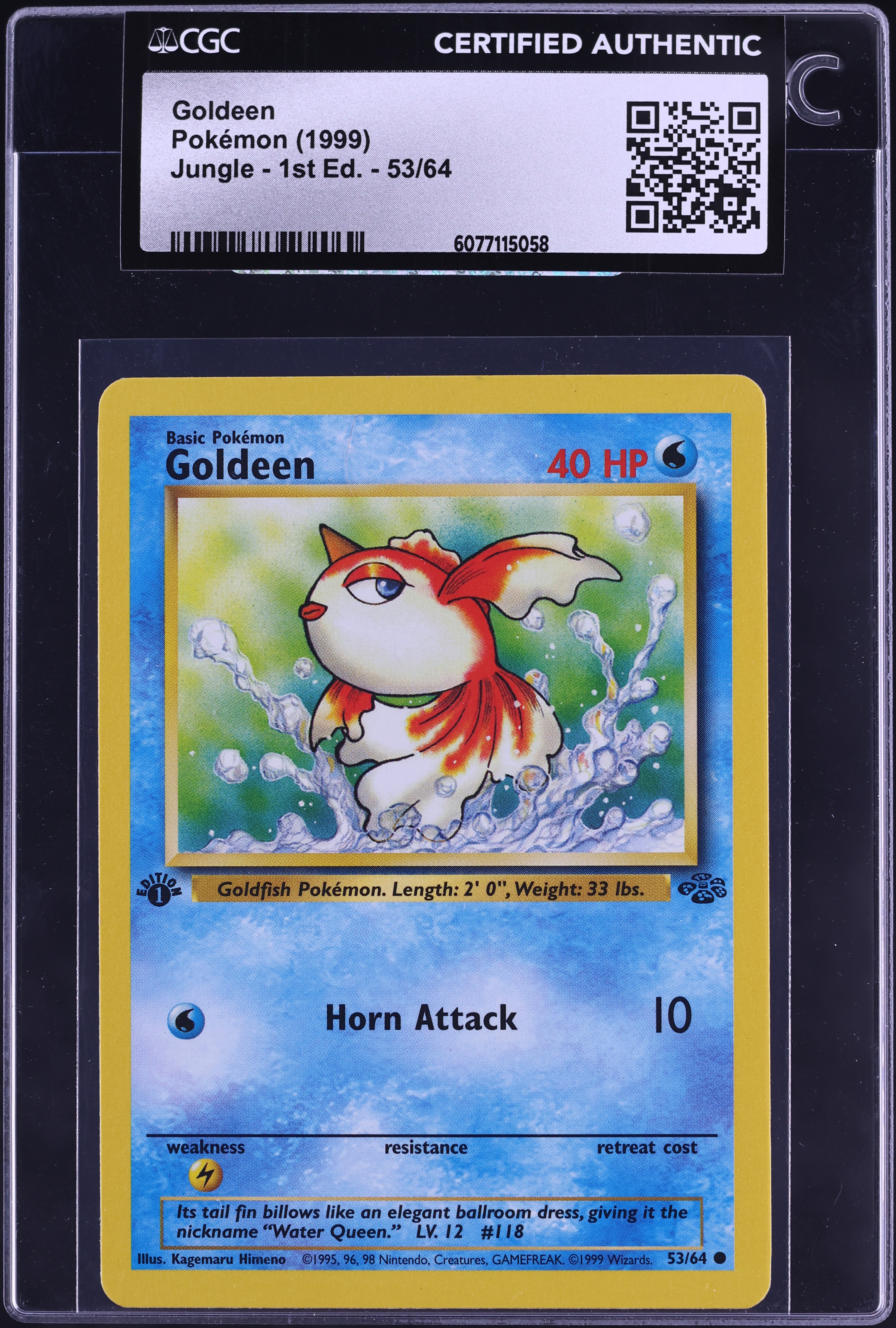 1995 goldeen pokemon card Goldeen - PSA 10 1st Edition Jungle Set 53/64 - Gem Mint