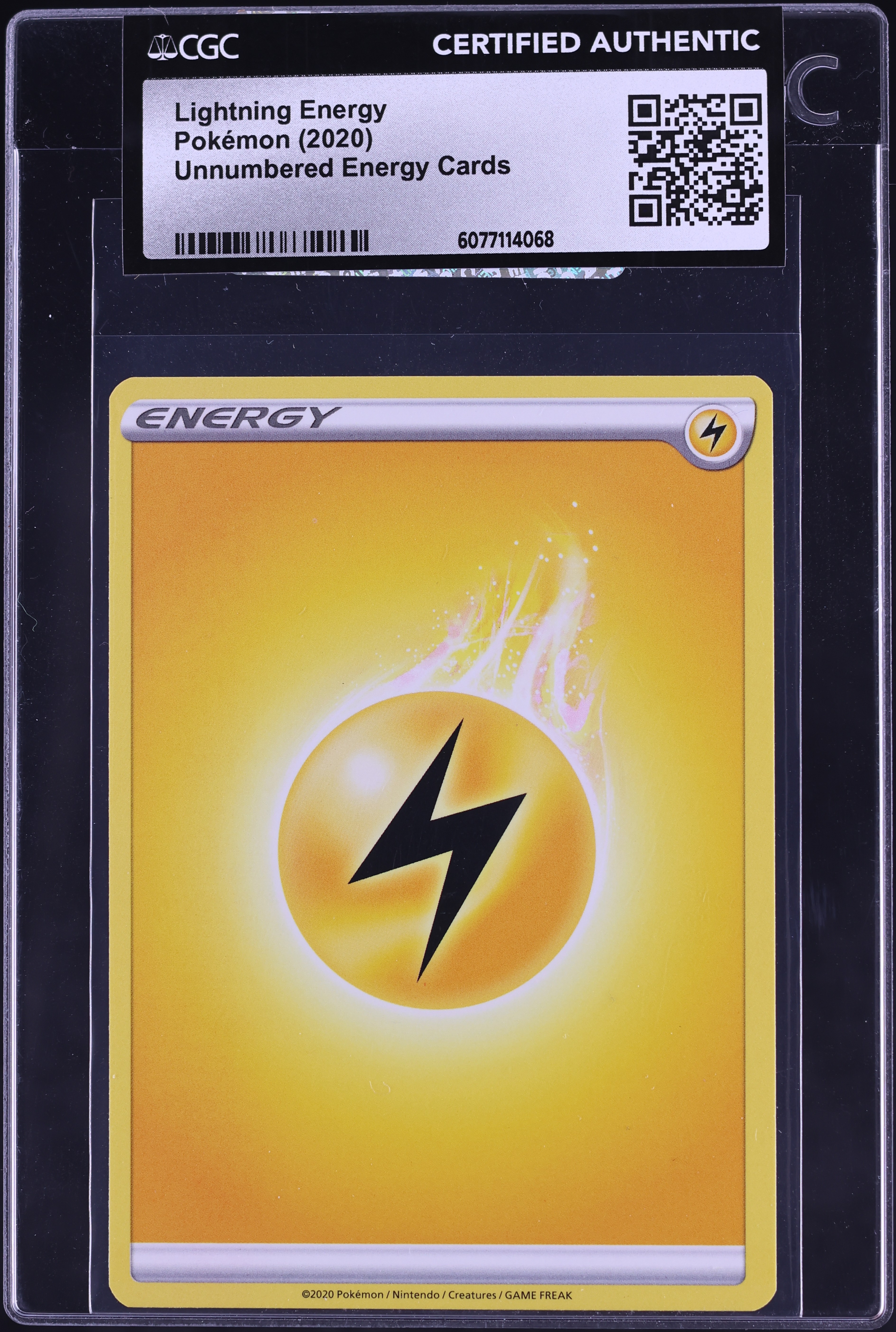2020 Pokemon Sword & Shield Unnumbered Energy Cards Lightning Energy CGC  AUTH on Fanatics Collect