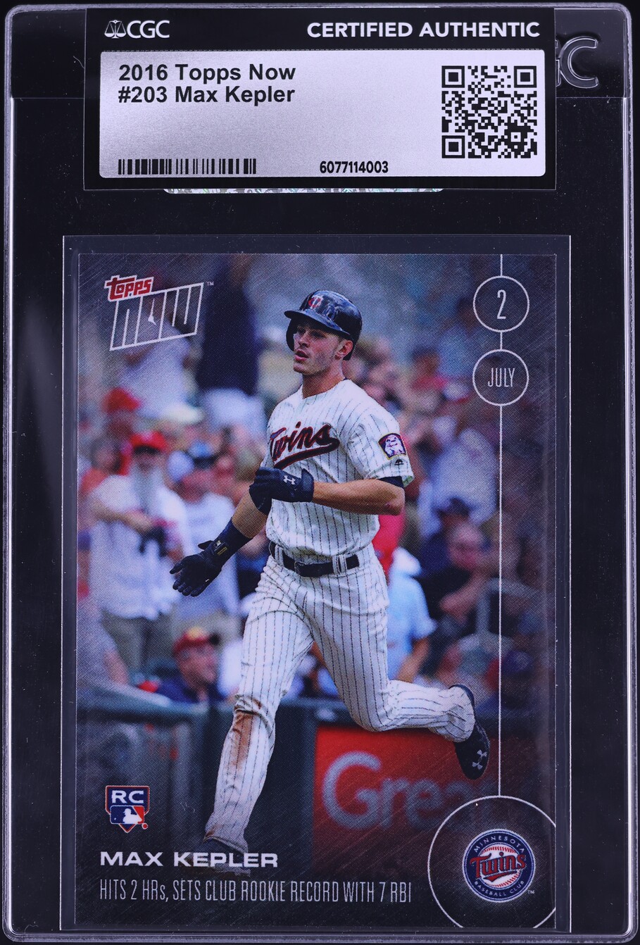 2016 Topps Now Max Kepler ROOKIE #203 CGC AUTH
