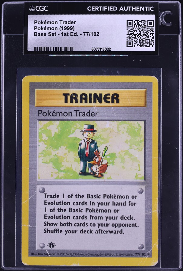 1999 Pokemon French Base Set 1st Edition Pokemon Trader #77 CGC 9.5 MINT+  on Fanatics Collect