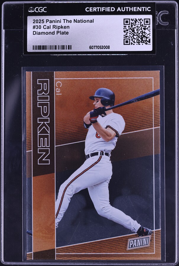 2025 Panini The National Orange Cal Ripken Jr. /199 #30 CGC AUTH