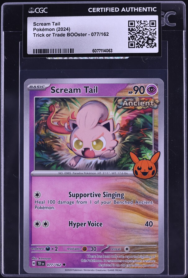2024 Pokemon Trick Or Trade BOOster Scream Tail #077 CGC AUTH on Fanatics Collect 2024 Pokemon Trick Or Trade BOOster Scream Tail #077 CGC AUTH on Fanatics Collect