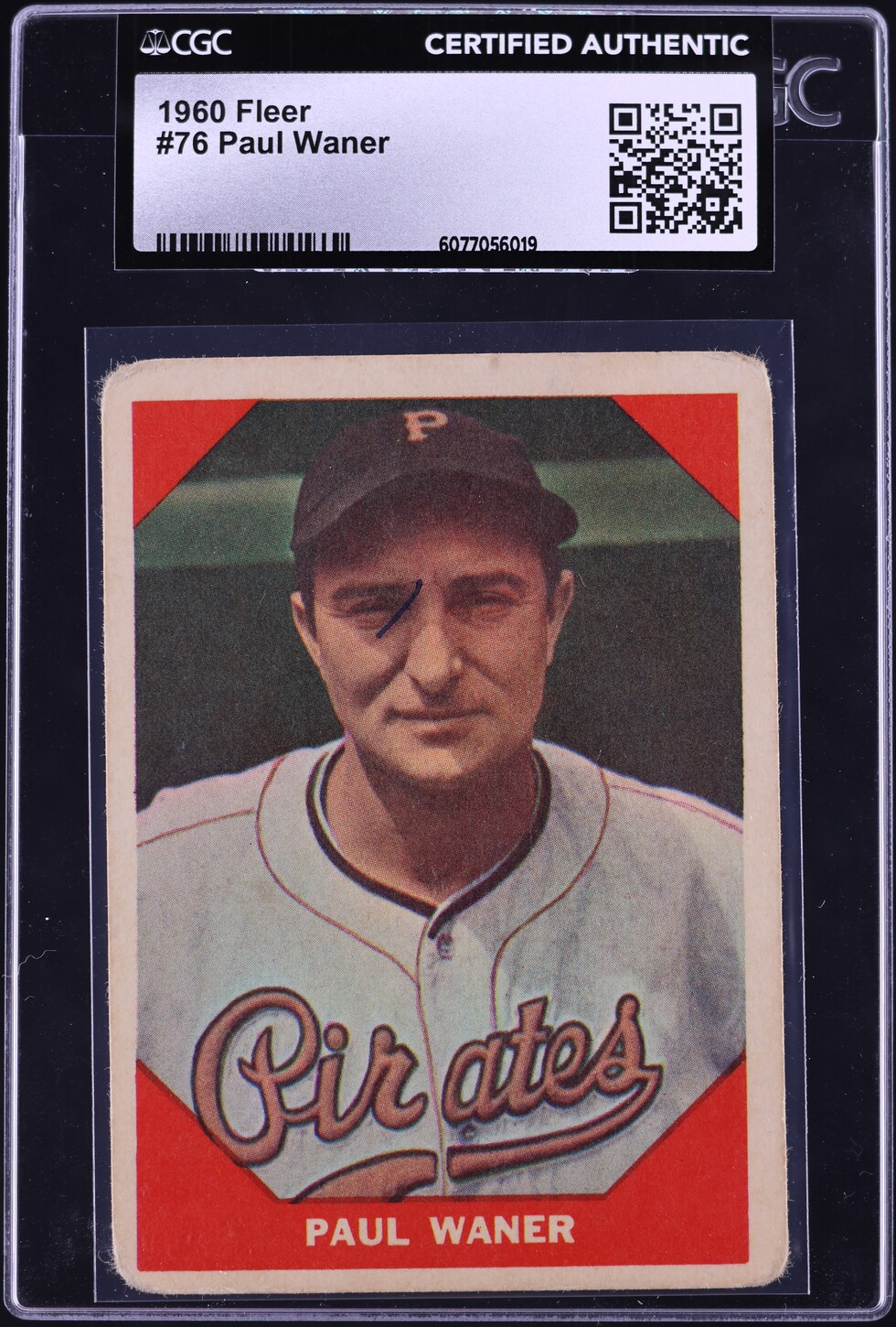 1960 Fleer Paul Waner #76 CGC AUTH