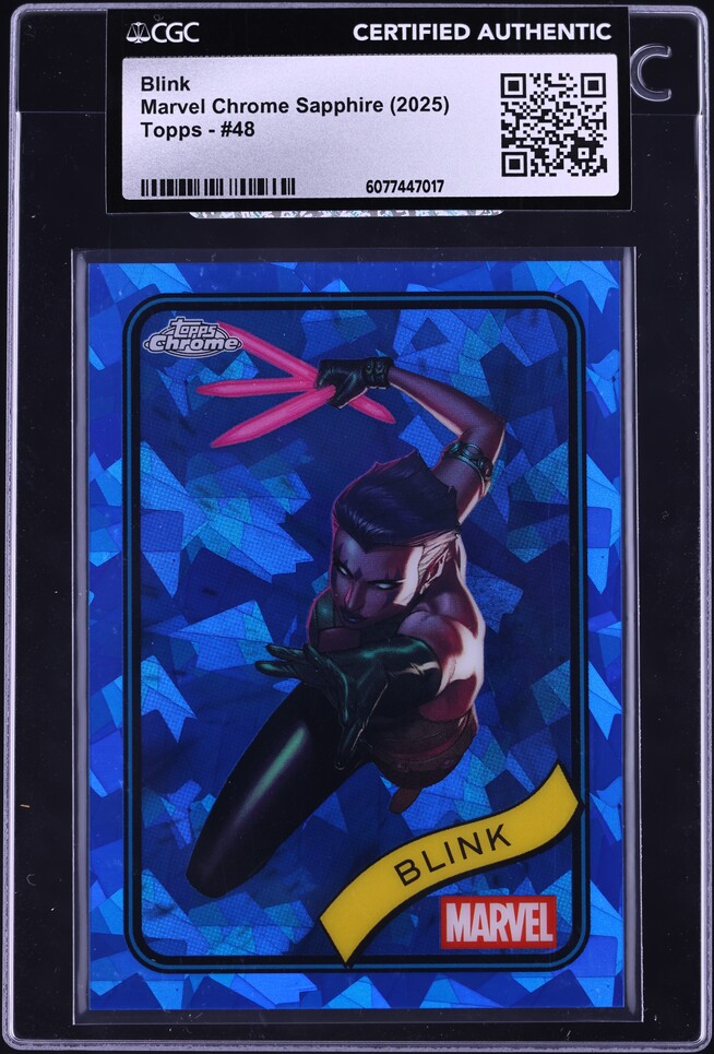 2025 Topps Chrome Marvel Sapphire Blink #48 CGC AUTH on Fanatics