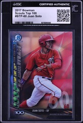 2017 Bowman Chrome Scouts Top 100 Juan Soto PROSPECT #BTP-60 CGC