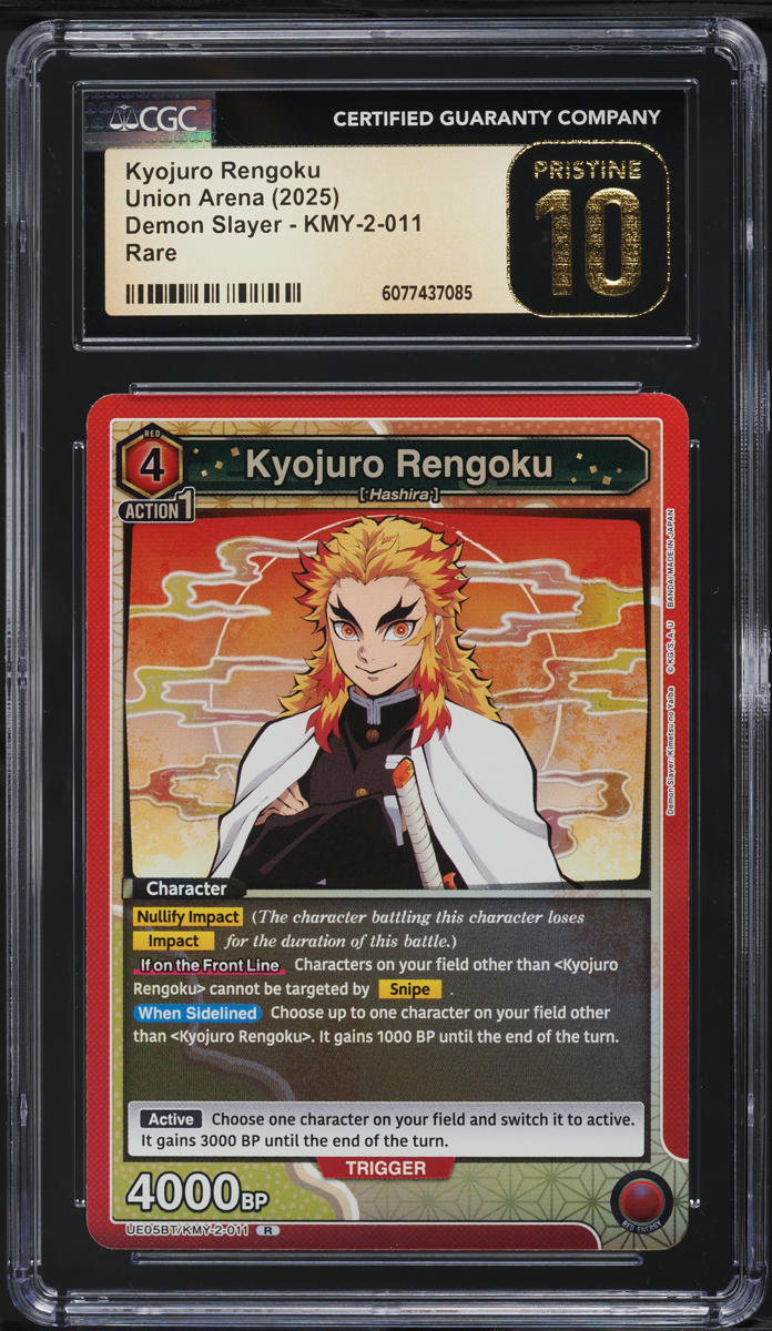 2025 Union Arena Demon Slayer Kyojuro Rengoku #KMY-2-011 CGC 10 PRISTINE