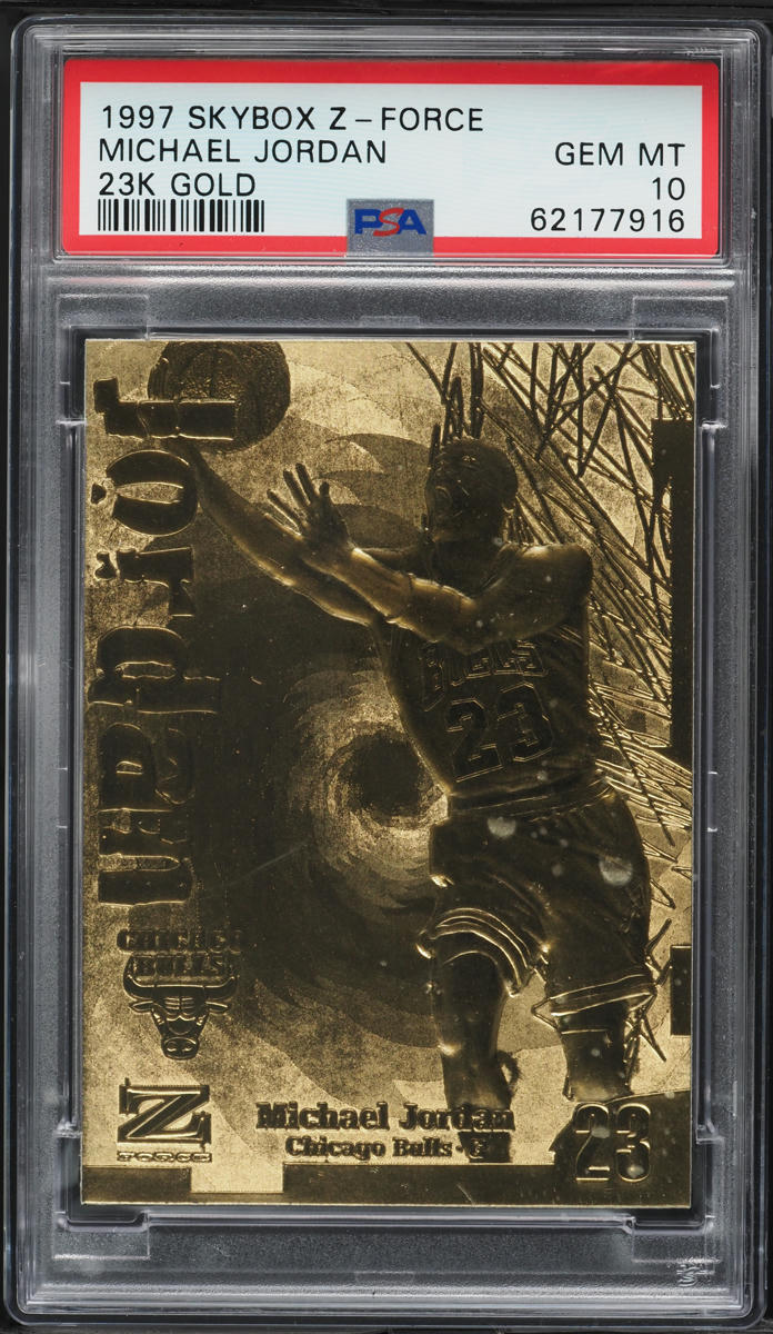 1997 Skybox Z-Force 23 Karat Gold Michael Jordan PSA 10 GEM MINT