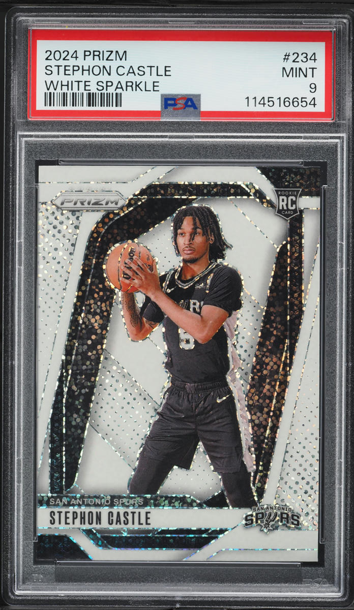 2024 Panini Prizm White Sparkle Stephon Castle ROOKIE #234 PSA 9 MINT