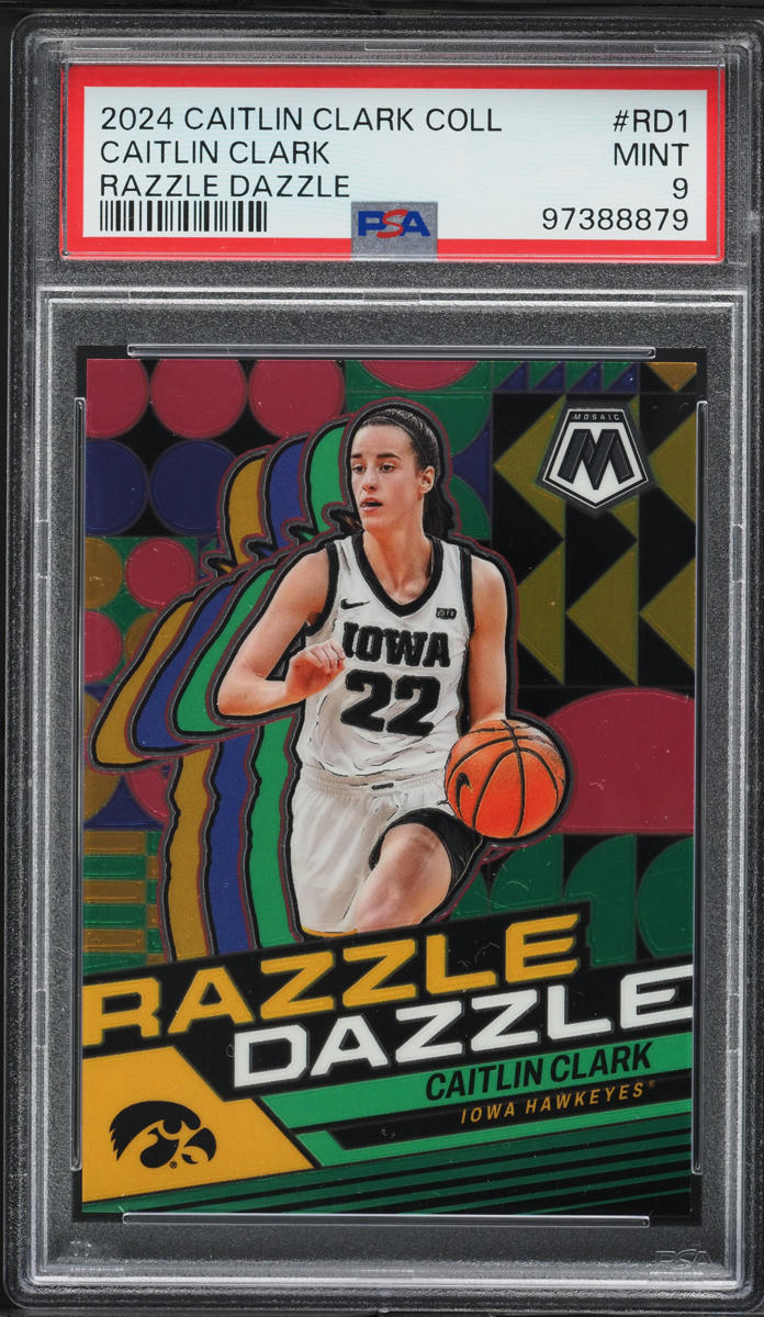 2024 Panini Mosaic Collection Razzle Dazzle Caitlin Clark ROOKIE #RD1 PSA 9 MINT