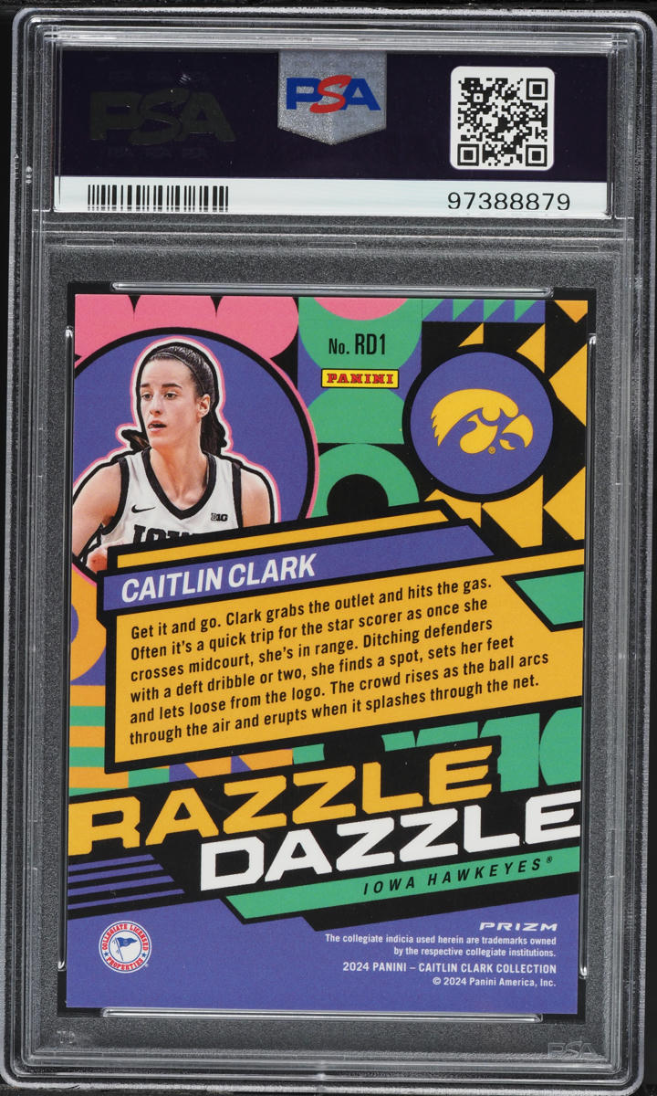 2024 Panini Mosaic Collection Razzle Dazzle Caitlin Clark ROOKIE #RD1 PSA 9 MINT