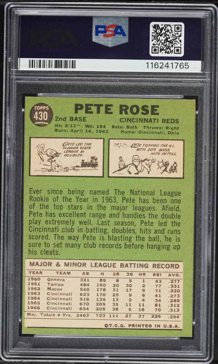 1967 Topps Pete Rose #430 PSA 5 EX