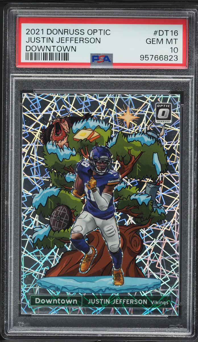2021 Donruss Optic Downtown Justin Jefferson #DT16 PSA 10 GEM MINT