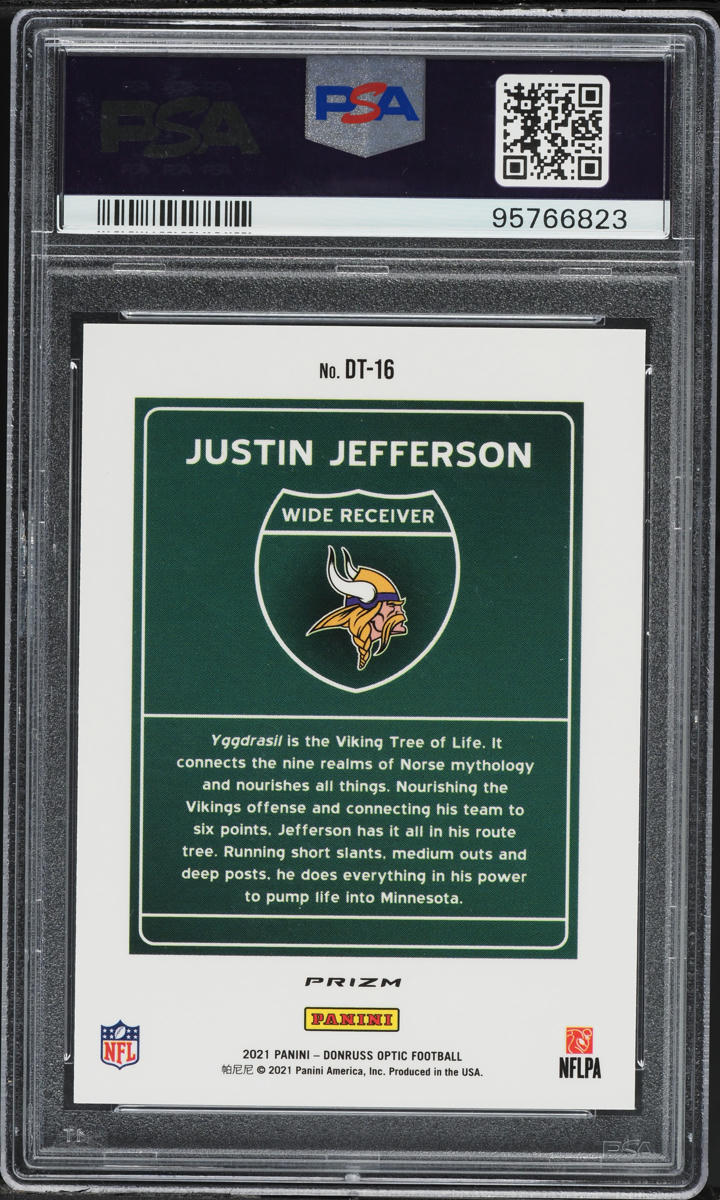 2021 Donruss Optic Downtown Justin Jefferson #DT16 PSA 10 GEM MINT