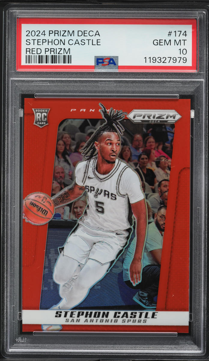 2024 Panini Prizm Deca Red Stephon Castle ROOKIE /199 #174 PSA 10 GEM MINT
