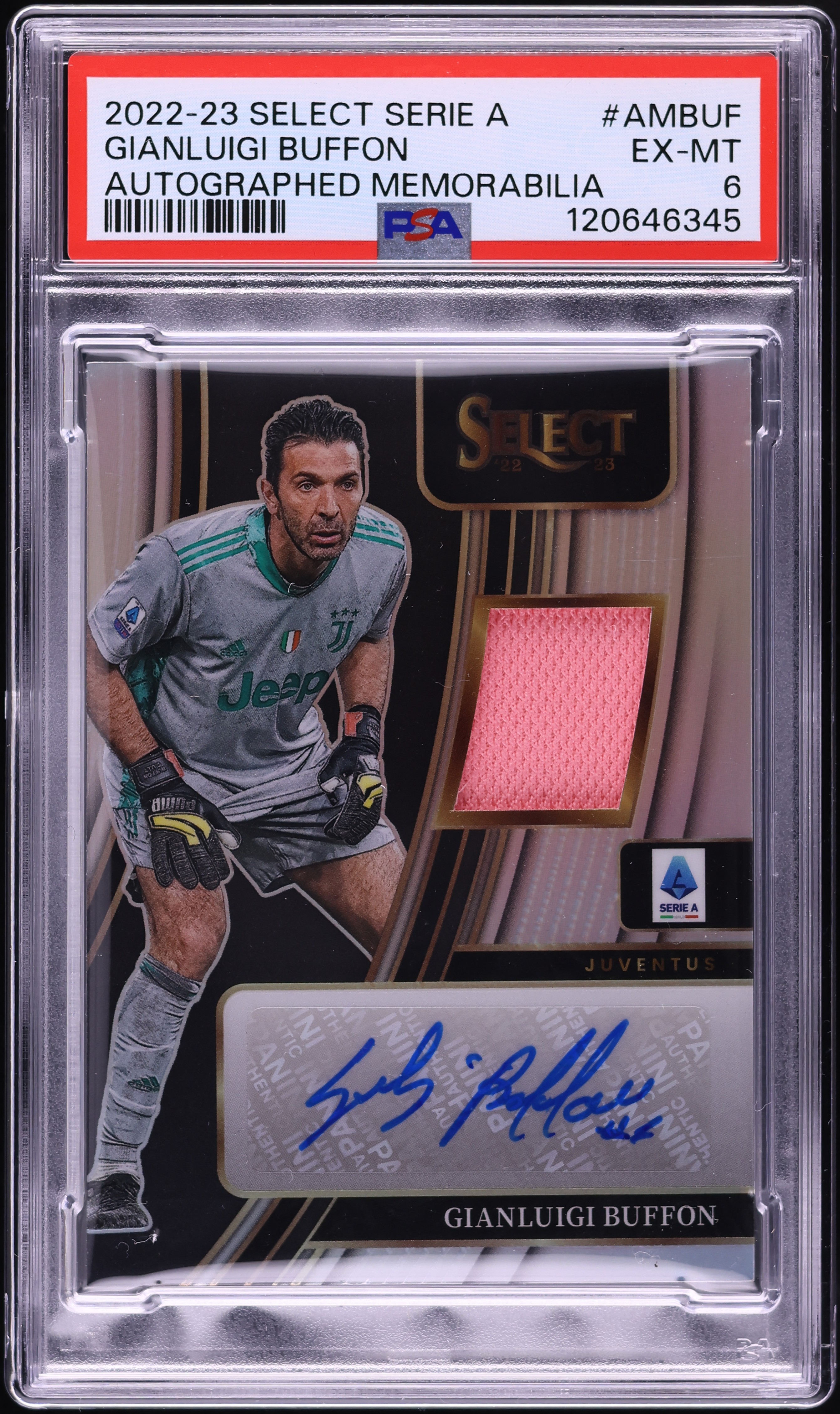 2022 Select Serie A Gianluigi Buffon PATCH AUTO #AMBUF PSA 6 EXMT