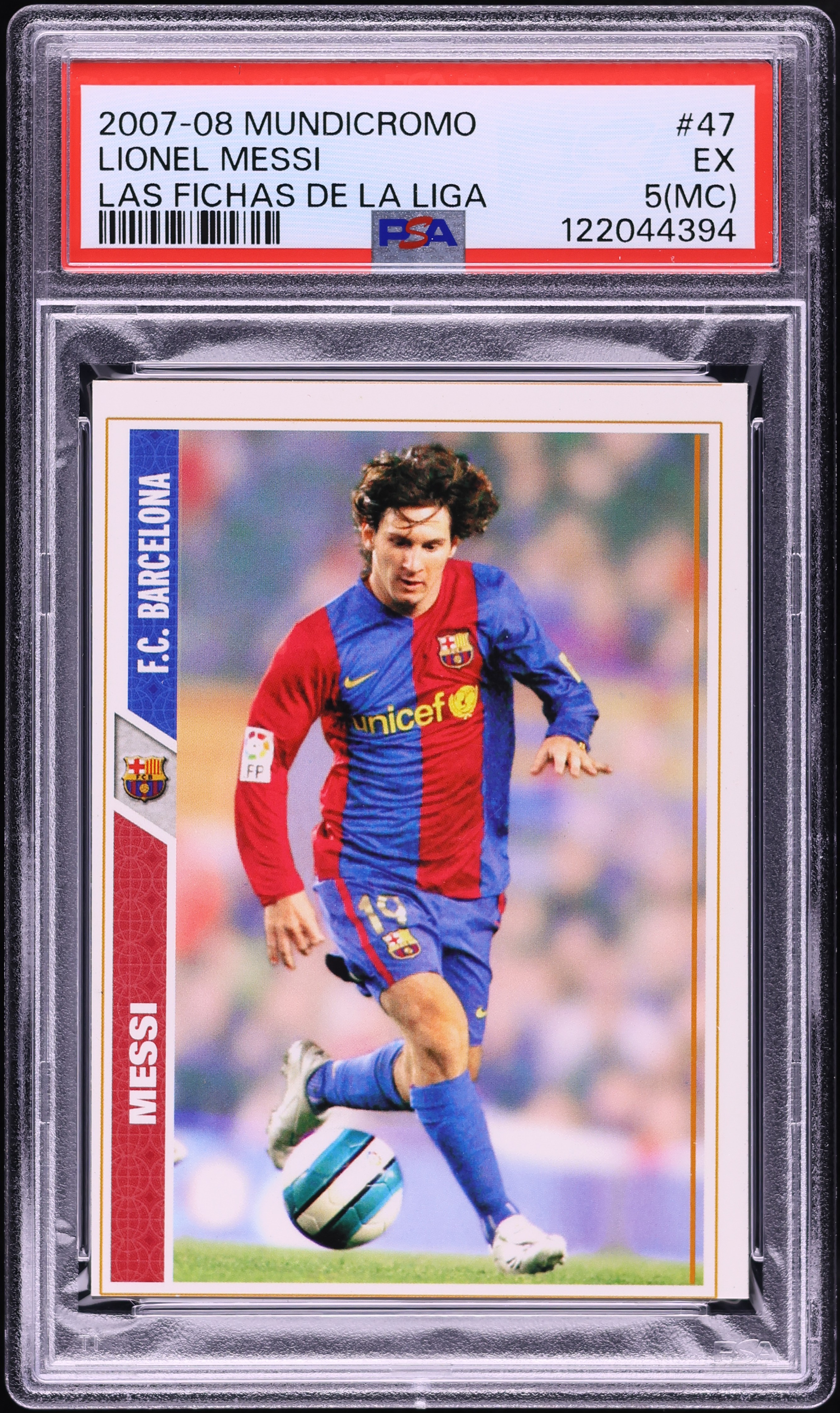 2007 Mundicromo Las Fichas De La Liga Lionel Messi #47 PSA 5(mc