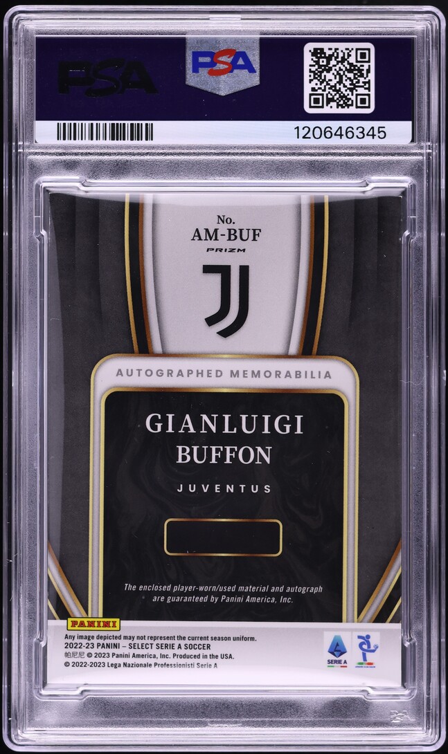 2022 Select Serie A Gianluigi Buffon PATCH AUTO #AMBUF PSA 6 EXMT