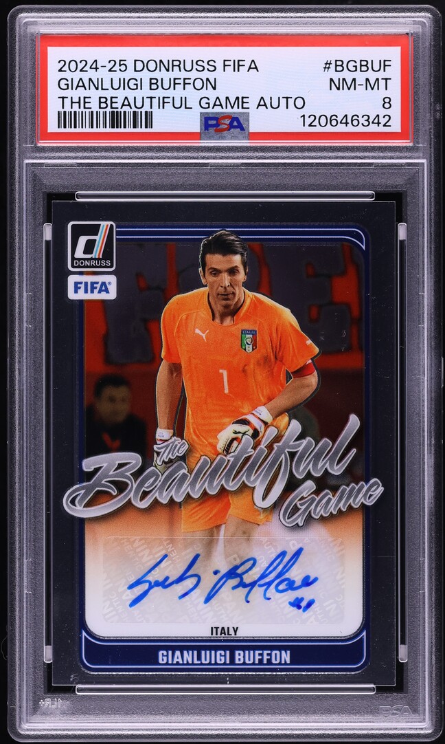 2024 Donruss FIFA The Beautiful Game Gianluigi Buffon AUTO #BGBUF PSA 8 NM-MT