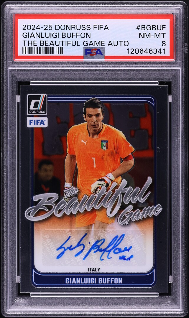 2024 Donruss FIFA The Beautiful Game Gianluigi Buffon AUTO #BGBUF PSA 8 NM-MT