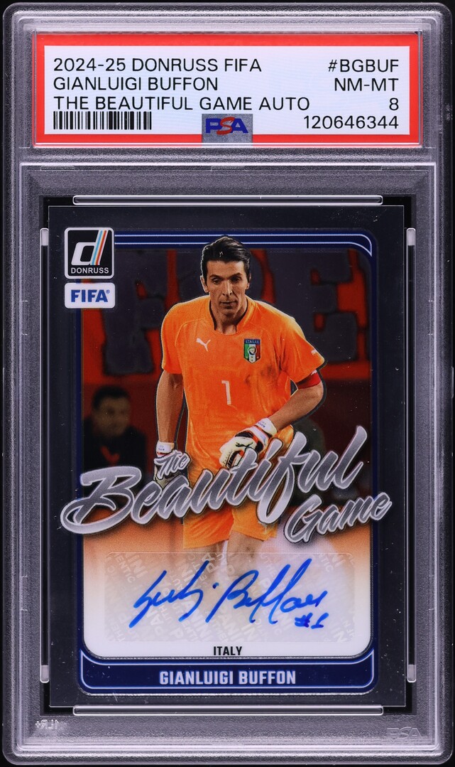2024 Donruss FIFA The Beautiful Game Gianluigi Buffon AUTO #BGBUF PSA 8 NM-MT